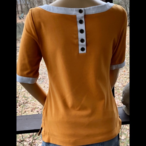 ▪️BANANA REPUBLIC▪️Retro Saffron Orange Top - Picture 2 of 8